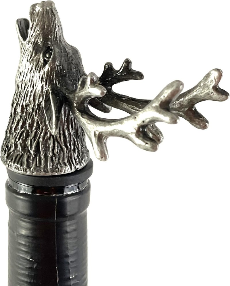 Happy Hour Majestic Stag Head Wine Pourer - Stopper, Aerator, and Perfect Pourer - Image 2